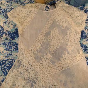 Karen Kane Lace Shell, Size L